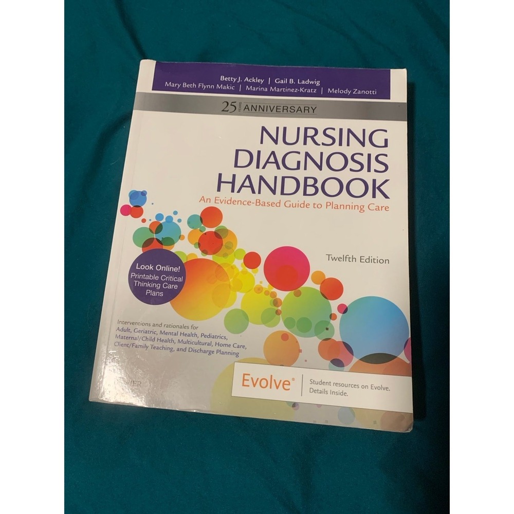 Elsevier Nursing Diagnosis Handbook Evidence-Based Guide 12th Ed 2019 Paperback